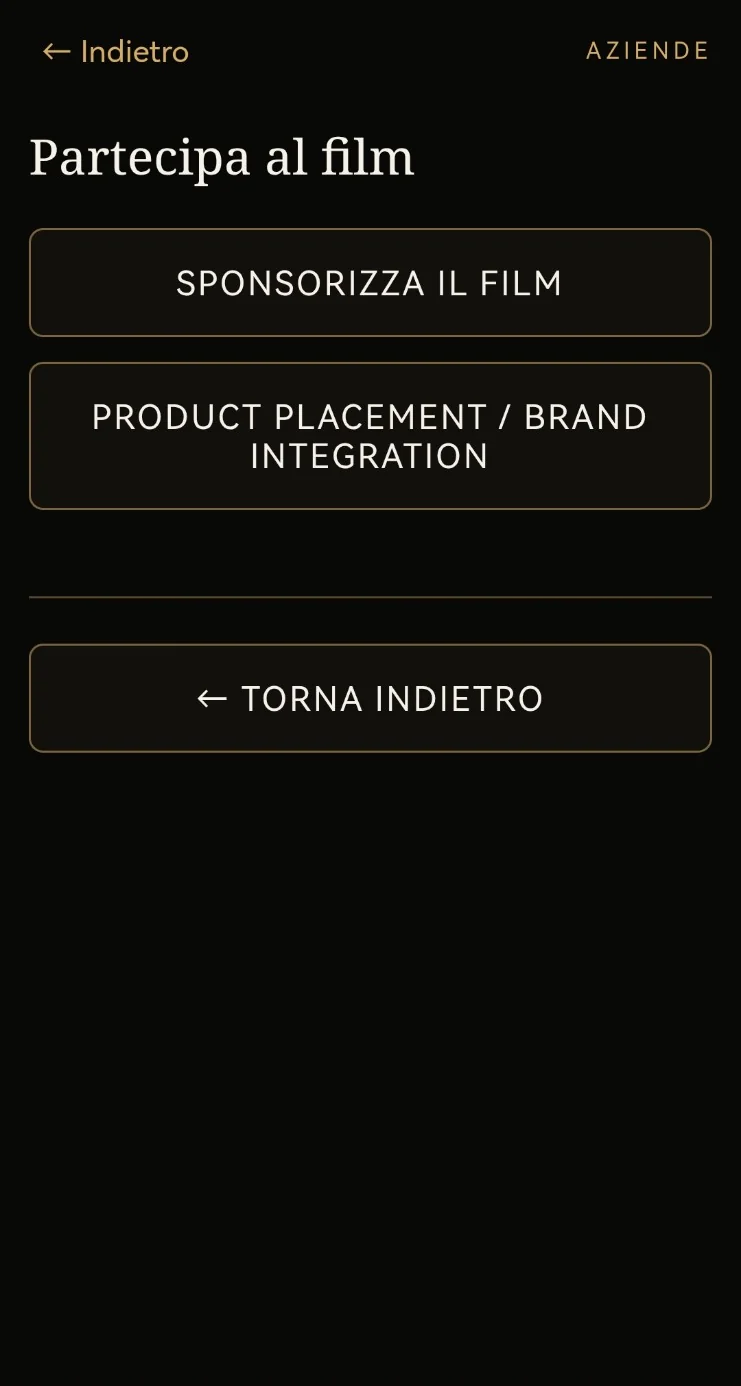 Percorso aziende nell'app APPiccole Dosi